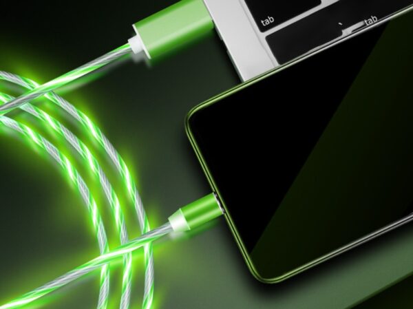 Compatible with Apple, Flowing Ligh Magnetic Streamer Data Line Cable for Iphone Android Typec - Image 8