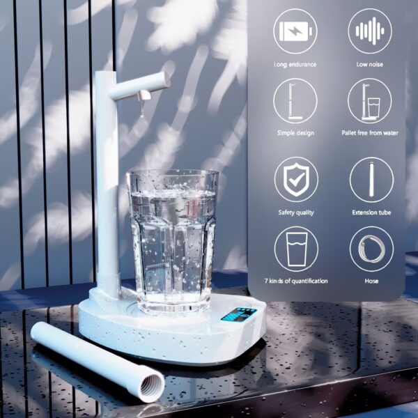 Added Extension Tupe Water Dispenser Automatic Water Bottle Desktop Rechargeable Water Dispenser With Stand - Image 9