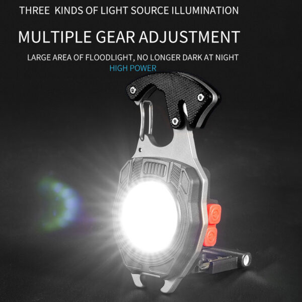 COB Lantern Mutifuction Portable Flashlight Pocket Work Light Outdorr Camping Fishing Climbing LED Light Bottle Opener Hook - Image 9