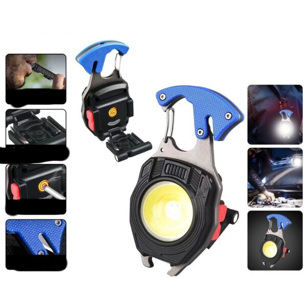 COB Lantern Mutifuction Portable Flashlight Pocket Work Light Outdorr Camping Fishing Climbing LED Light Bottle Opener Hook - Image 10