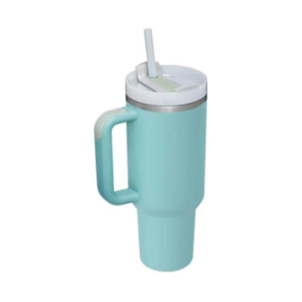 40 Oz Tumbler With Handle Straw Insulated, Stainless Steel Spill Proof Vacuum Coffee Cup Tumbler With Lid Tapered Mug Gifts For Valentine Lover Suitable For Car Gym Office Travel - Image 3