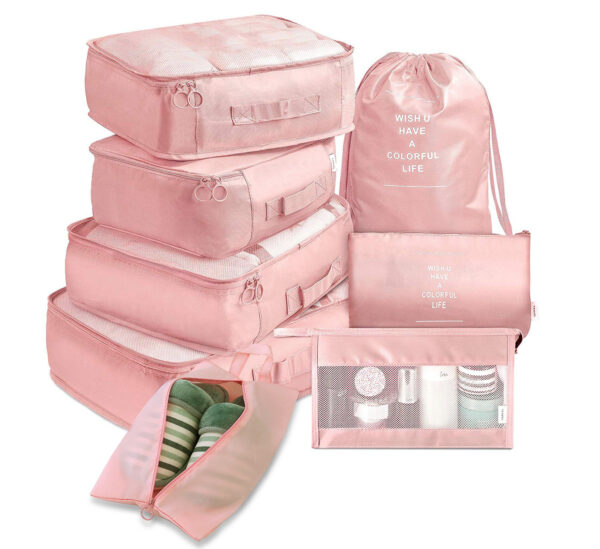 8-piece Set Luggage Divider Bag Travel Storage Clothes Underwear Shoes Organizer Packing Cube Bag - Image 4