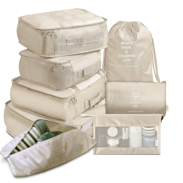 8-piece Set Luggage Divider Bag Travel Storage Clothes Underwear Shoes Organizer Packing Cube Bag - Image 6