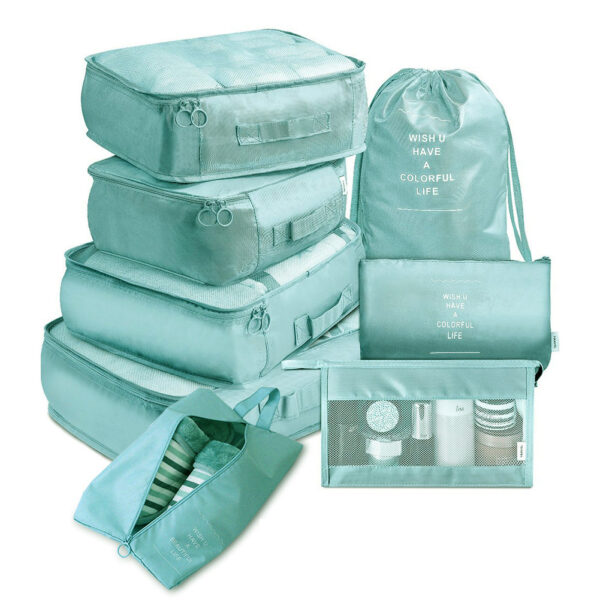 8-piece Set Luggage Divider Bag Travel Storage Clothes Underwear Shoes Organizer Packing Cube Bag - Image 7