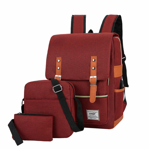 Three-piece Backpack Large Capacity Simple Business Computer Bag - Image 3