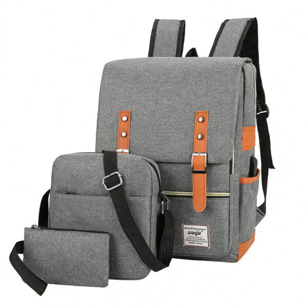 Three-piece Backpack Large Capacity Simple Business Computer Bag - Image 9