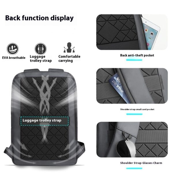 Lightweight Business Commute Leisure Travel Men's Backpack - Image 5