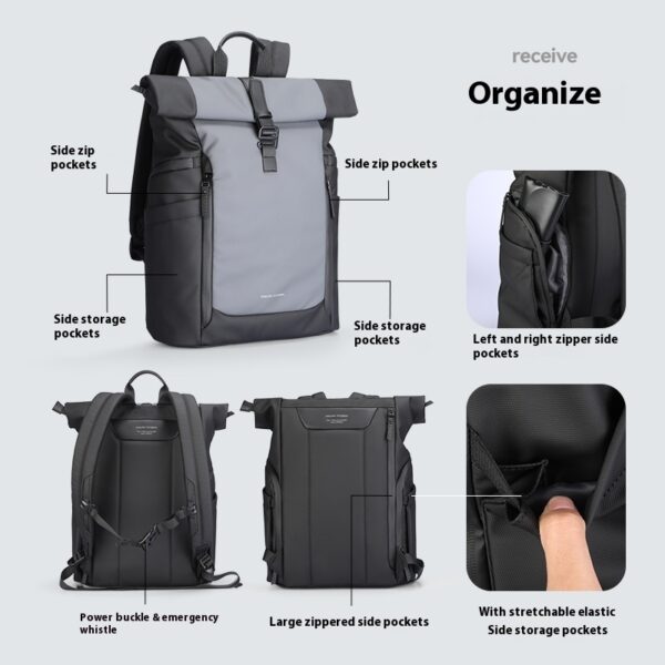 Commute Leisure Daily Matching Backpack Men's Bag - Image 7