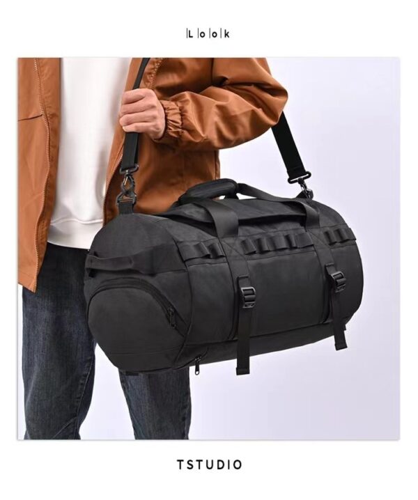 Men's Large Capacity Outdoor Camping Hiking Bag Portable Cross-body Shoulders Dry Wet Separation Men's Storage - Image 2