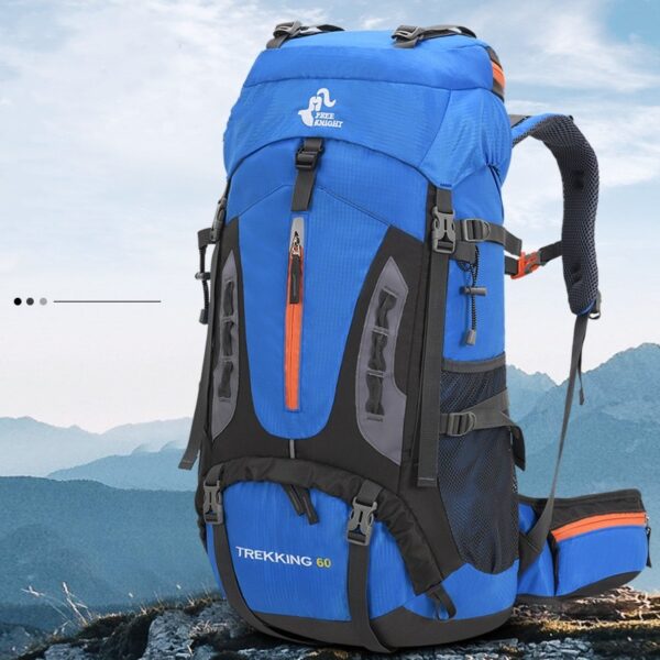 60L Mountaineering Package Outside Hiking Backpack Outdoor Camping Gift Rain Cover - Image 6