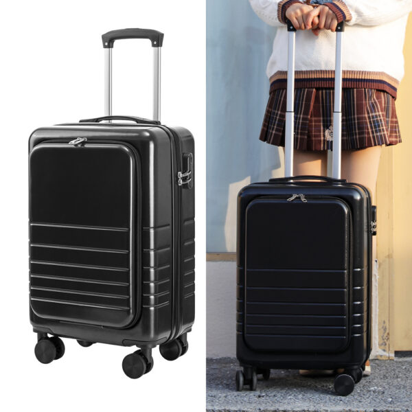 Large Capacity Suitcase Front  Lid Pull Rod Case - Image 4