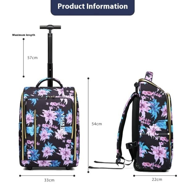 Trolley Backpack Double-shoulder Travel Ultra Light Draw-bar Luggage - Image 3