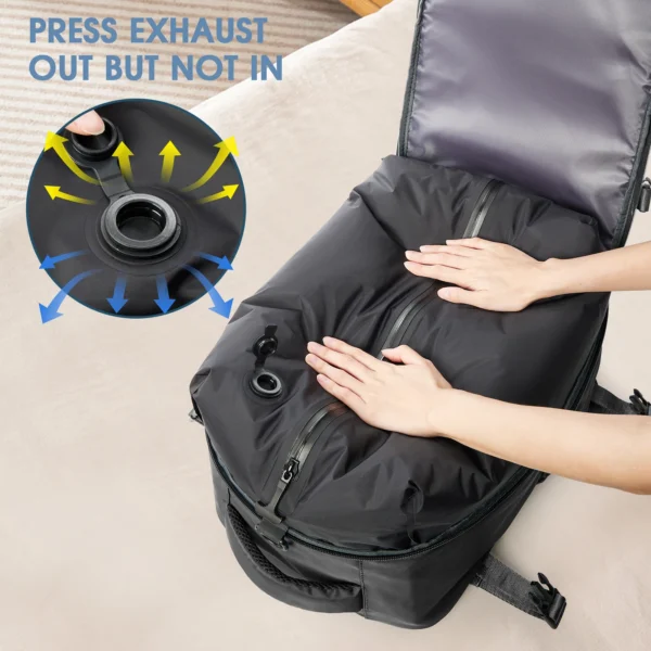Vacuum Backpack Travel Bag for Men Large Capacity airback Backpack Business Laptop Backpack Women Expandable Backpack School Bag - Image 6