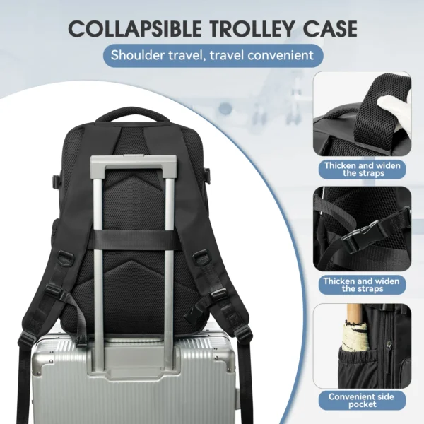 Vacuum Backpack Travel Bag for Men Large Capacity airback Backpack Business Laptop Backpack Women Expandable Backpack School Bag - Image 7